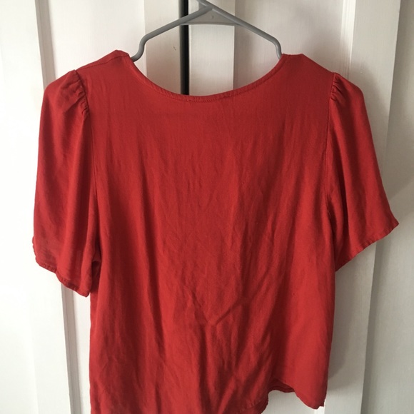 Red button down blouse - Picture 2 of 2